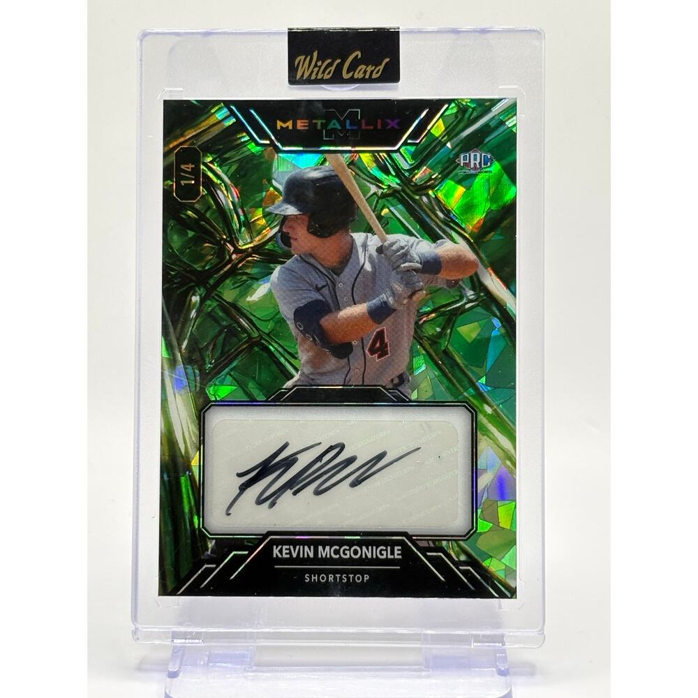 2024 Wild Card Metallix Kevin McGonigle Encased Rookie Green Ice Auto 1/4 SSP RC